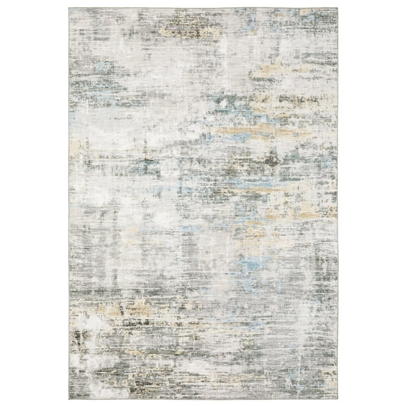 Moretti String Area Rug MYP11 Beige Faded Distressed 7' 8" x 10' Rectangle