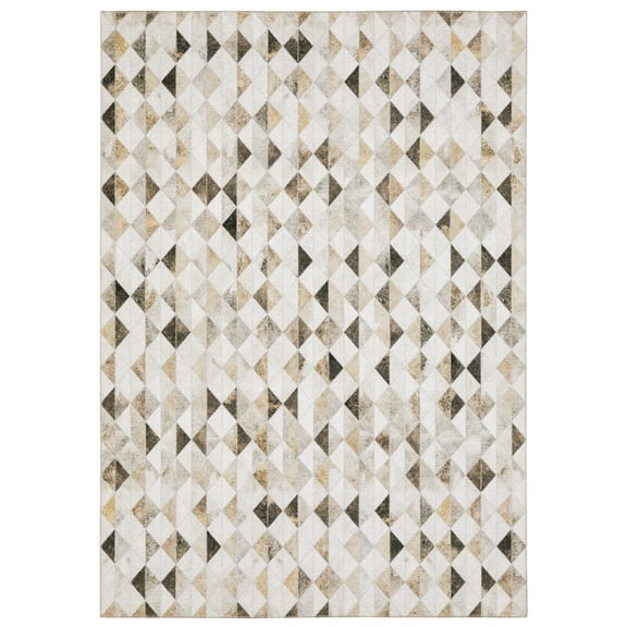 Moretti String Area Rug MYP18 Beige Diagonal Diamond 2' x 8' Rectangle