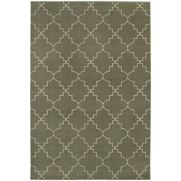 Moretti Tacha Area Rug 5994D Grey Damask Curves 9' 10" x 12' 10" Rectangle