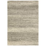 Moretti Teeneck Area Rug 5572E Grey Rows Banded 6' 7" x 9' 6" Rectangle