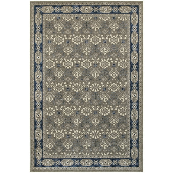 Moretti Vert Area Rug 119U3 Grey Dots Circles 1' 10" x 3' Rectangle