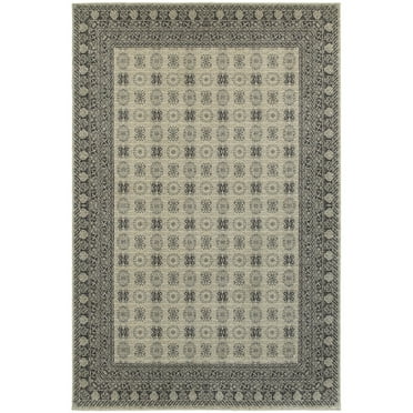 Moretti Vert Area Rug 4440S Ivory Circles Dots 9' 10" x 12' 10" Rectangle
