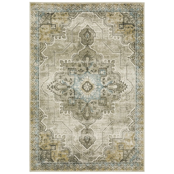 Moretti Viola Area Rug 1104W Grey Faded Lines 9' 10" x 12' 10" Rectangle