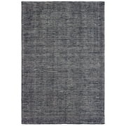 Moretti Virve Area Rug 45904 Charcoal Rows Banded 6 x 9 Rectangle