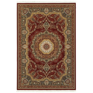 Moretti Wembley Area Rug 113R2 Red Eye Rings 9' 10" x 12' 10" Rectangle