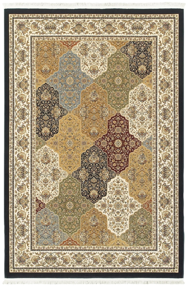 Moretti Wembley Area Rug 1331X Navy Patchwork Angled 3' 10