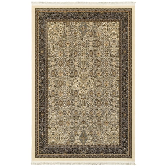 Moretti Wembley Area Rug 1335I Ivory Bordered Repeat 5' 3" x  7' 6" Rectangle
