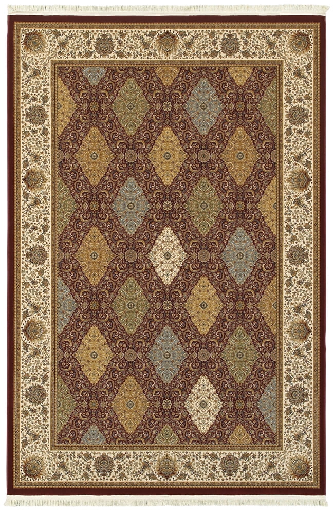 Moretti Wembley Area Rug 530M2 Red Angled Petals 3' 10