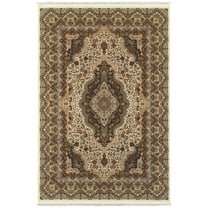 Moretti Wembley Area Rug 5560W Ivory Medallion Eye 9' 10" x 12' 10" Rectangle