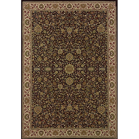 Moretti Wesley Area Rug 172D2 Brown Persian Flowers 2' 7" x 9' 4" Rectangle