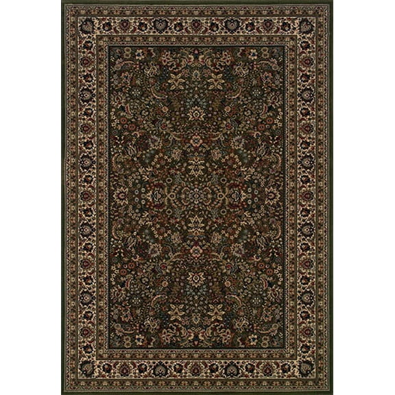 Moretti Wesley Area Rug 213G8 Green Persian Flowers 8' x 8' Square