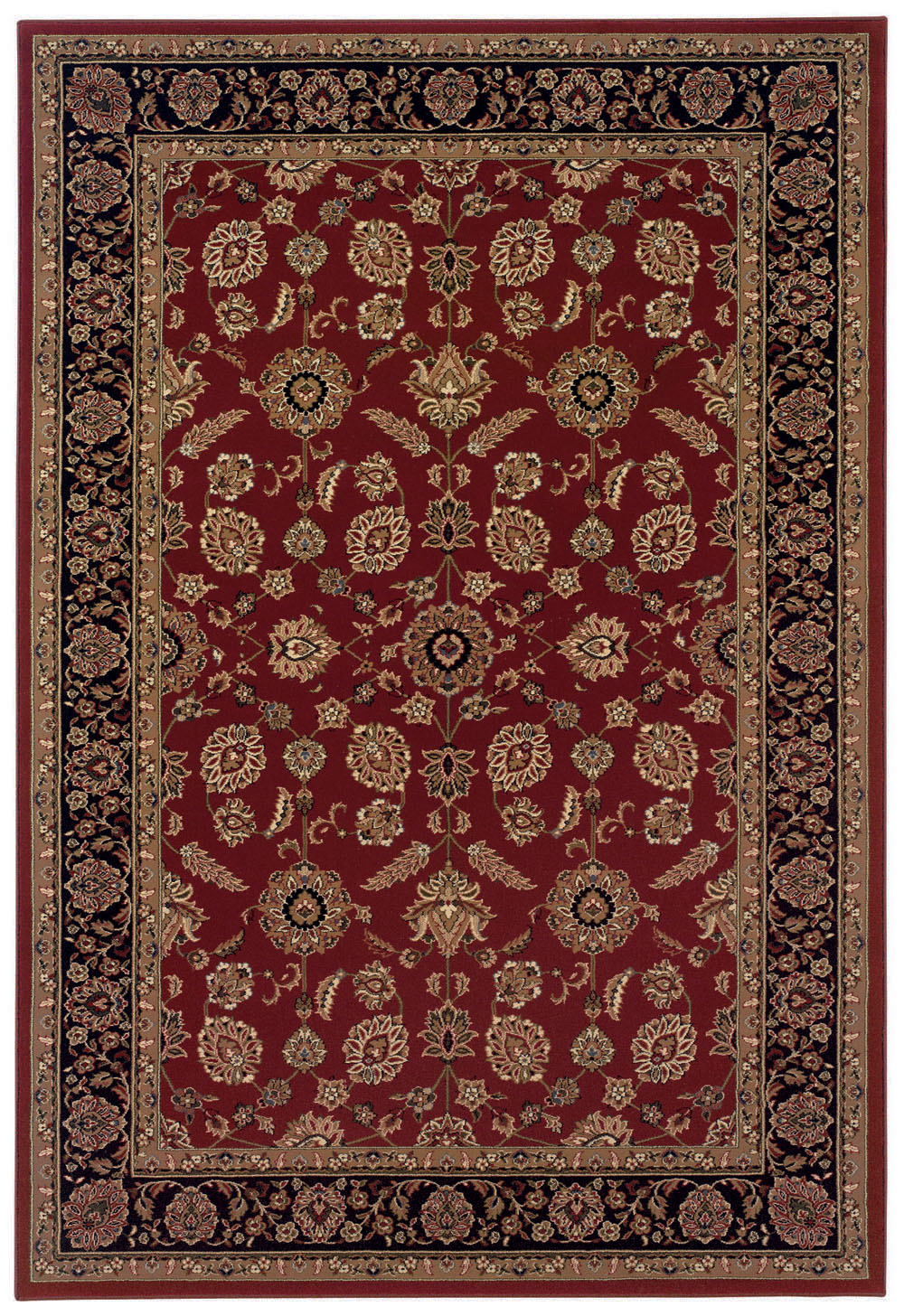 Moretti Wesley Area Rug 271C3 Traditional Red Flowers Scrolls 12' x 15 ...