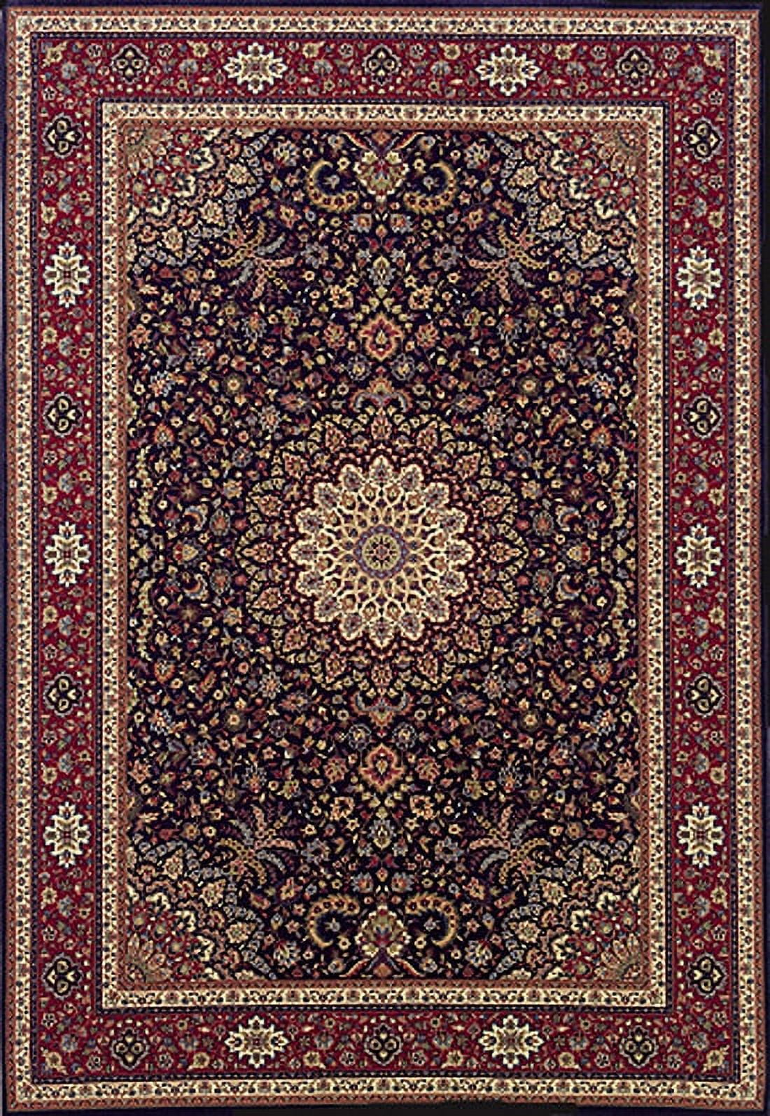Moretti Wesley Area Rugs - 095B3 Medallion Flowers Leaves Border Rug ...