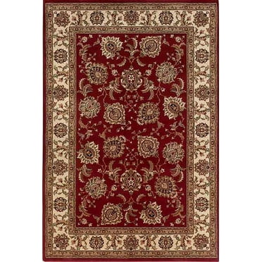 Moretti Wesley Area Rugs - 117C3 Bordered Persian Vines Leaves Rug - 4' x 6' Rectangle