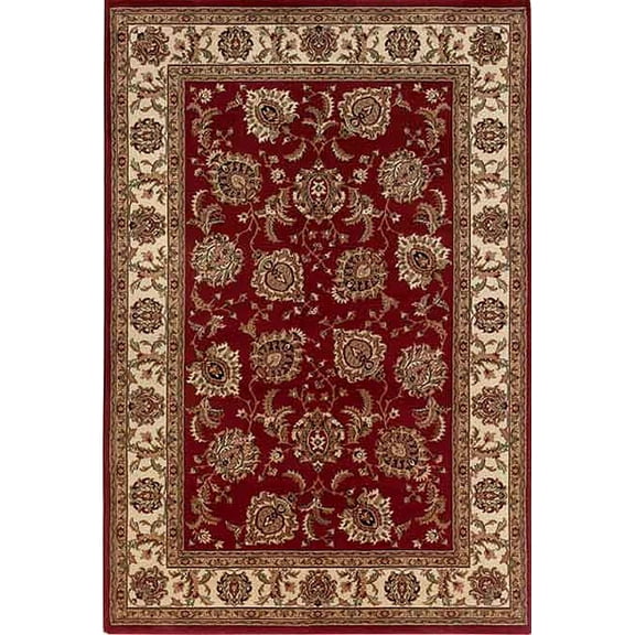 Moretti Wesley Area Rugs - 117C3 Bordered Persian Vines Leaves Rug - 4' x 6' Rectangle