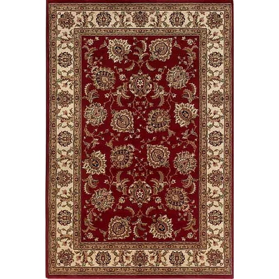 Moretti Wesley Area Rugs - 117C3 Bordered Persian Vines Leaves Rug - 6' x 6' Round
