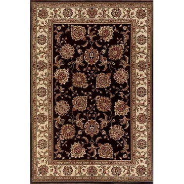 Moretti Wesley Area Rugs - 117D3 Bordered Persian Vines Leaves Rug - 2' 3" x 7' 9" Rectangle