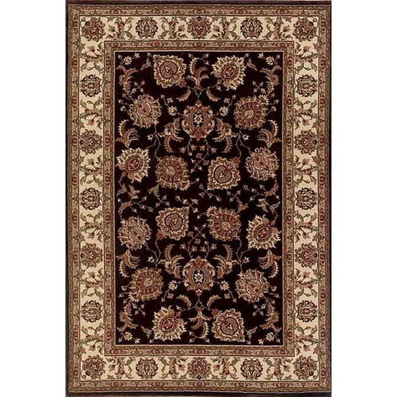 Moretti Wesley Area Rugs - 117D3 Bordered Persian Vines Leaves Rug - 2' 3" x 7' 9" Rectangle
