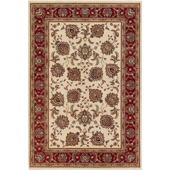 Moretti Wesley Area Rugs - 117J3 Bordered Persian Vines Leaves Rug - 7' 10" x 11' Rectangle