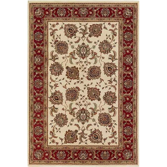 Moretti Wesley Area Rugs - 117J3 Bordered Persian Vines Leaves Rug - 8' x 8' Round