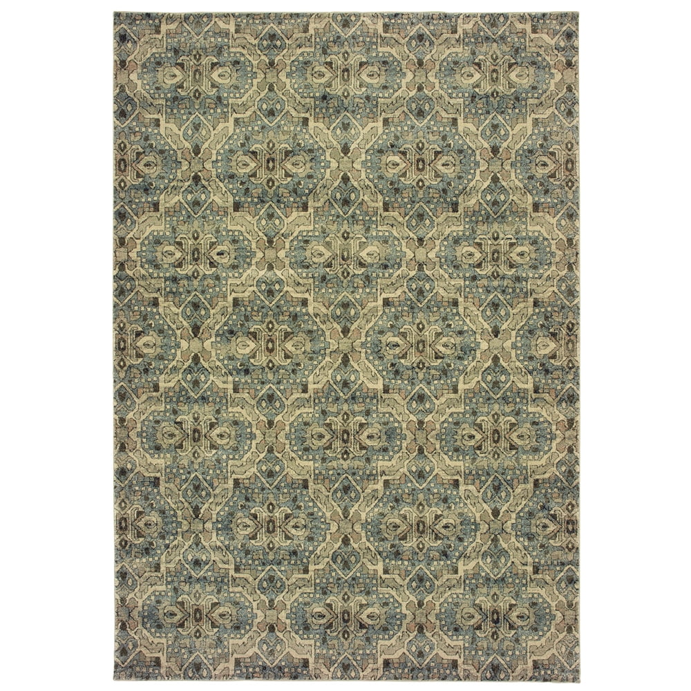Moretti Westside Area Rug 4927L Ivory Angled Crosshatch 6' 7