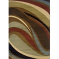 thumbnail image 1 of Moretti Wetlands Area Rug 2666F Brown Stripes Swirls 1'10" x 7' 6" Rectangle, 1 of 1