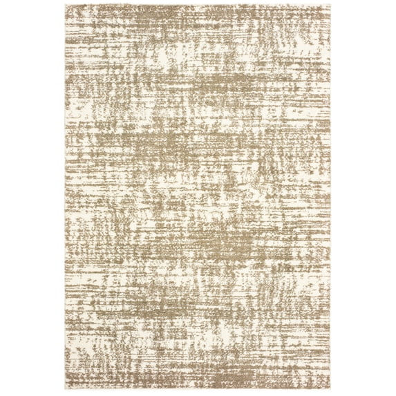 Moretti Wynn Area Rug 1803J Ivory Faded Shaded 5' 3" x 7' 6" Rectangle