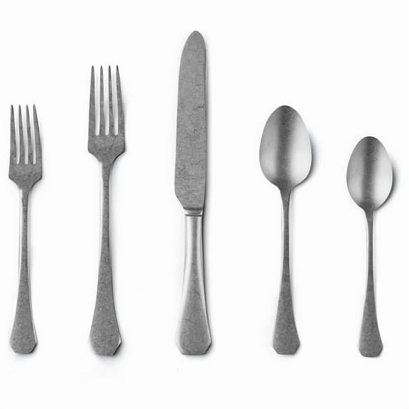 Mepra S.P.A. 102822005P 5 Piece Moretto Flatware Set - Pewter