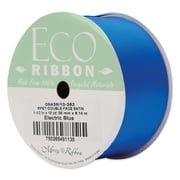 Morex Recycled Double Faced Satin Ribbon - Electric Blue, 1-1/2" x 10 yd