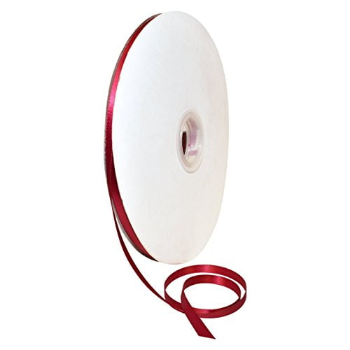 Morex Ribbon 08806/00-193 Double Face Satin Ribbon 1/4" X 100 YD Red Beauty Ribbon for Gift Wrapping, Birthday Gift Cards, Satin Dress for Women, Silk Ribbons for Crafts, Wedding Gifts for Couple Beauty 1/4" x 100 Yd