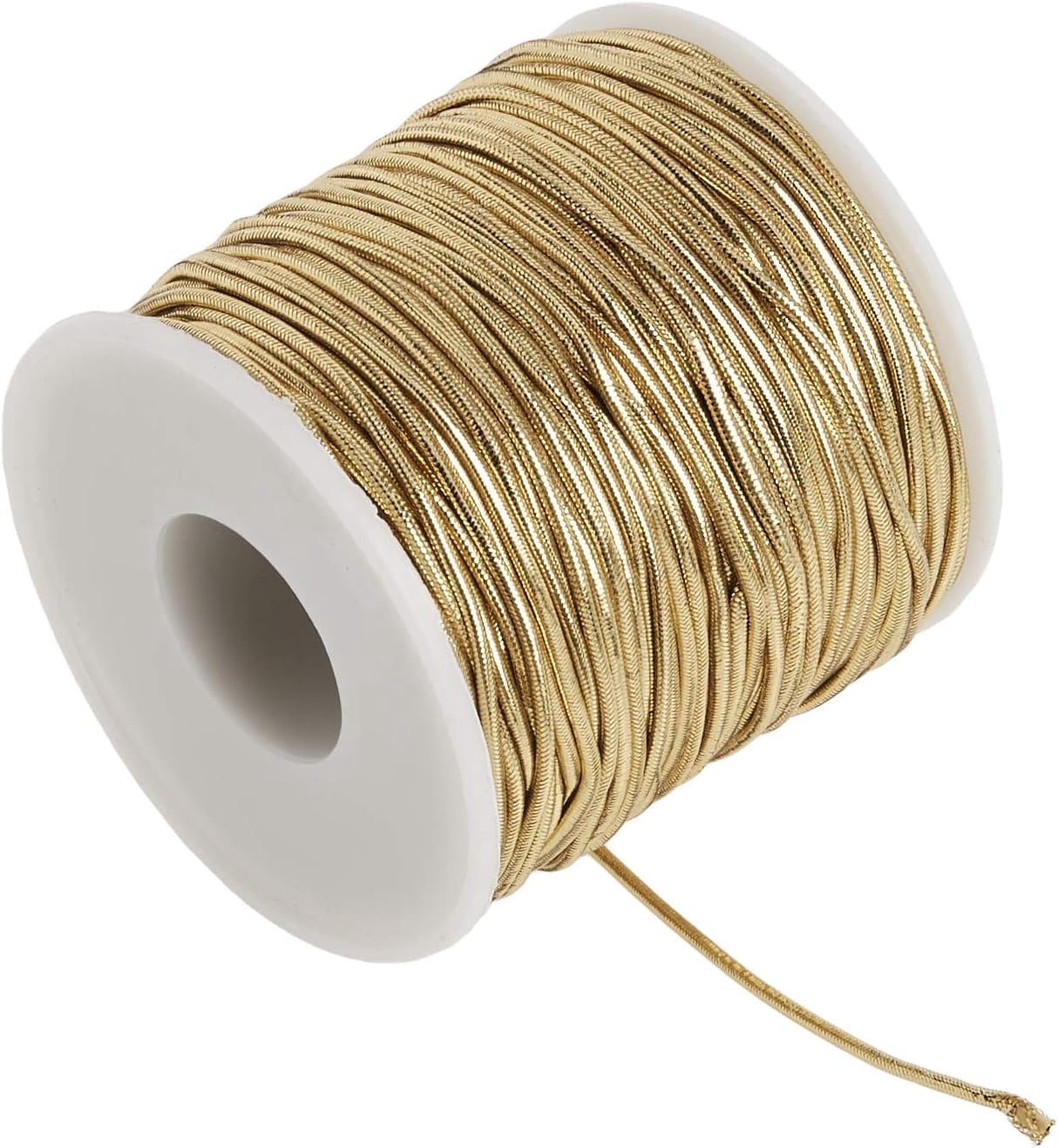 Morex Ribbon 1318/50-634 Stretch Cord Polyester Ribbon, 50 yd, Gold 1/ ...