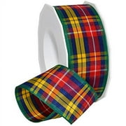 Morex Ribbon 975 Edinburgh Ribbon, 1.5 inches by 27 Yards, Buchannan Tartan