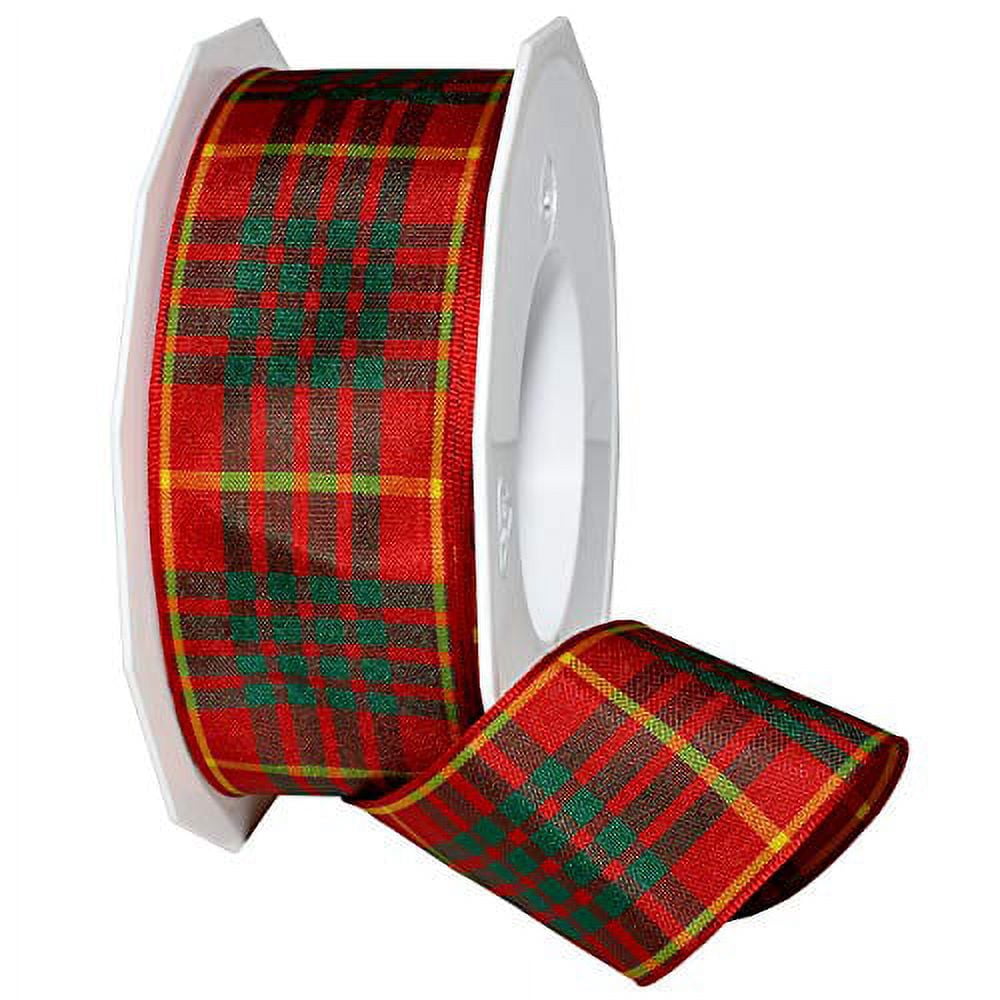 Morex Ribbon 975 Edinburgh Ribbon, 1.5 inches by 27 Yards, Cameron Tartan