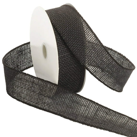 Morex Ribbon, Burlap, 1-1/2 in x 10 yd, Black