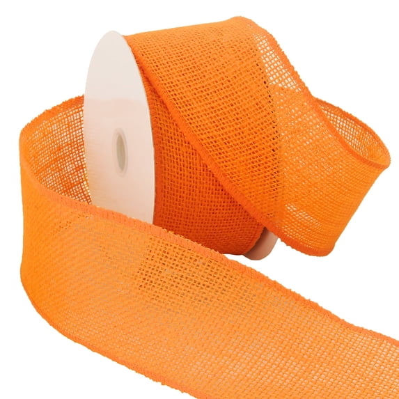 Morex Ribbon, Burlap, 2-1/2 in x 10 yd, Orange