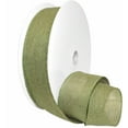 thumbnail image 1 of Morex Ribbon Burlap Wired Jute Ribbon, 2.5" x 50 Yd, Moss, 1 of 8