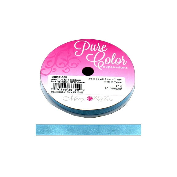 Morex Ribbon Dazzle 3/8"x 8yd Blue Topaz