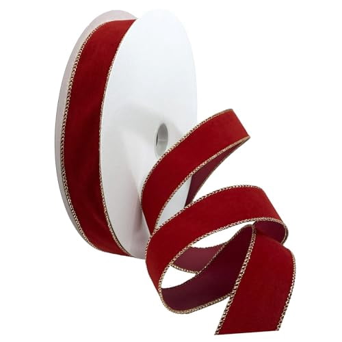 Morex Band Gepunktet – Champagner Mit Braunen Punkten, 1,5 Zoll X 20 Yards, Drahtkante