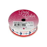 Morex Ribbon Grosgrain Nautical 7/8x 4yd R/W/B