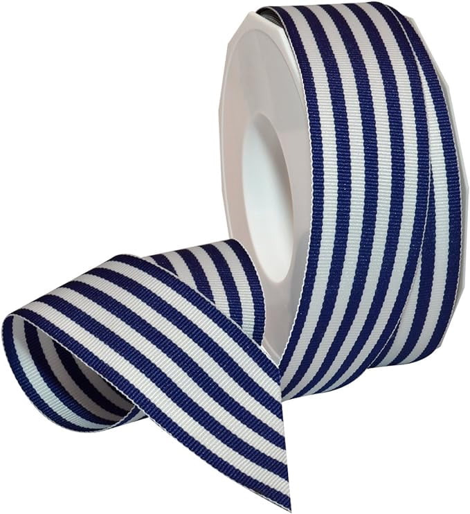 Polyeste Ribbon Morex Ribbon Polyester Grosgrain Striped Decorative Ribbon, 20 Yard ...