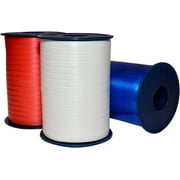 Morex Ribbon Polypropylene Patriotic Poly Curling Ribbon, 3/16-Inch by 1500-Yard blue,red,white pack of 3