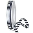 thumbnail image 1 of Morex Ribbon Polyester Grosgrain Striped Decorative Ribbon, 3/8" by 20 Yard", Navy Blue, 1 of 2