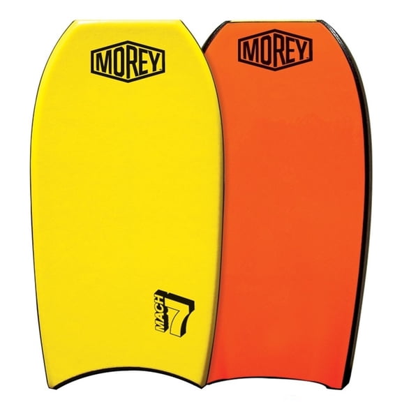 Morey Bodyboards =A31 Mach 7 Bodyboard with Crescent Tail, Yellow