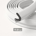 thumbnail image 1 of Morfeiy 19.8FT Kerf Weather Stripping Door Seal for Exterior Doors, Push-In Kerf Seal for Grooved Frames, Not Self-Adhesive, White, 1 of 9