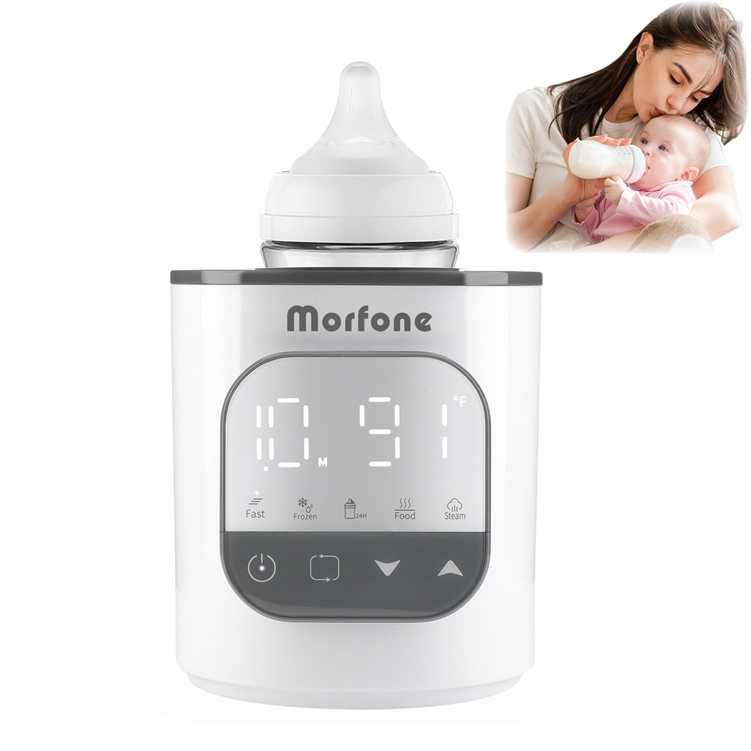 Morfone 10-in-1 Bottle Warmer for All Bottles with Timer, Accurate Temperature Control and Automatic Shut-Off