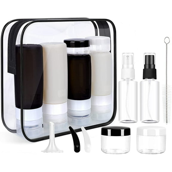 Morfone 16 Pack Silicone Travel Bottles Set for Toiletries TSA Approved Travel Containers Leakproof Squeezable Refillable Travel Accessories 2oz 3oz for Shampoo Conditioner Lotion Liquids