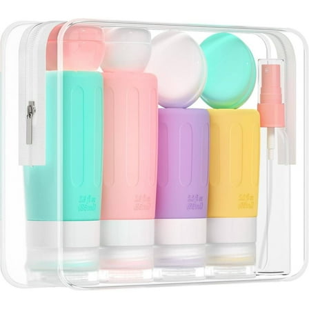 Morfone 16 Pack Travel Bottles for Toiletries, Tsa Approved Leak Proof Travel Size Containers, BPA Free Refillable Travel Accessories for Shampoo Conditioner Lotion