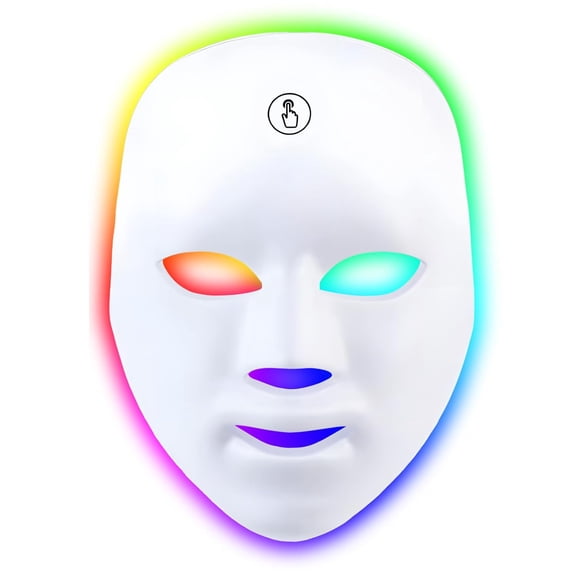 Morfone LED Face Mask, 7 Color Light Settings for Skin, At-Home Facial Skincare Device, USB Rechargeable