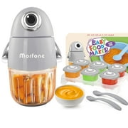 Morfone Baby Food Maker, 10-in-1 Baby Food Processor for Fruit Vegetable Meat, Food Blender with 8 Blades, Gray