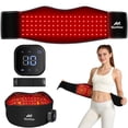 thumbnail image 1 of Morfone Cordless Red Light Belt with 3 Heat & 4 Vibration Massage, 660nm & 850n Infrared Red Light Back Massager Belt, Heating Pad for Back Waist Shoulder Leg Knee, 1 of 13